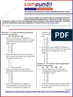 Expected Reasoning Numerical Series Questions For Upcoming Bank Prelims Exam