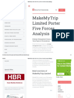MakeMyTrip Limited Porter Five (5) Forces & Industry Analysis (Strategy)