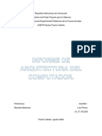 Informe de Aquitectura Del Computador Luis Pirona