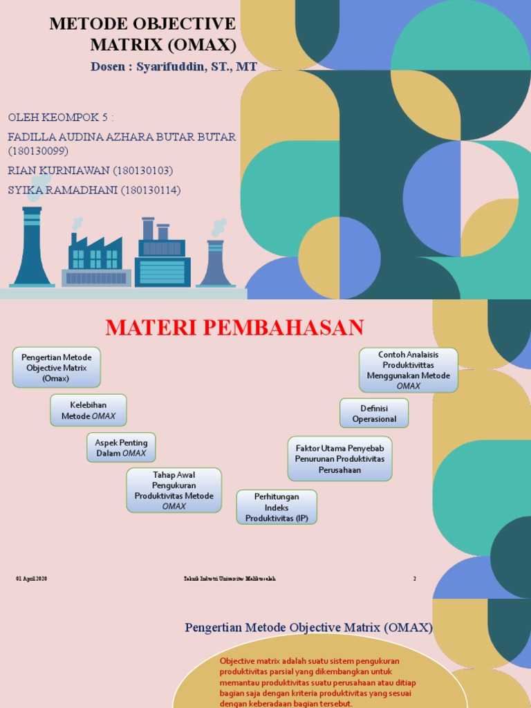 Kelompok 5 Metode Objective Matrix (Omax) | PDF