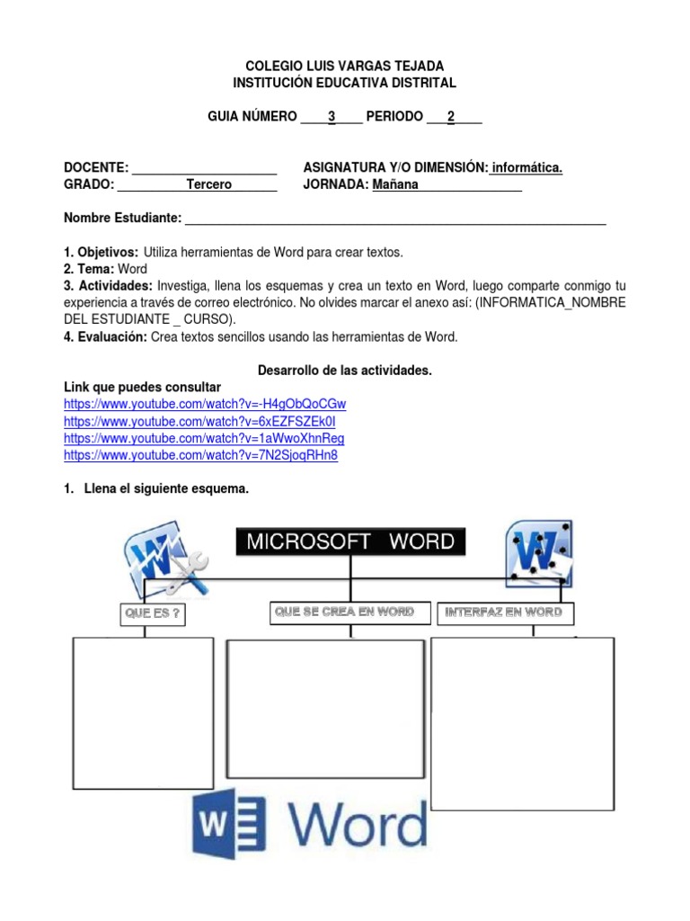 Actividades de Word para 3er Grado | PDF