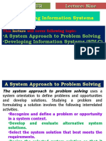 A System Approach To Problem Solving - Developing Information Systems (SDLC)