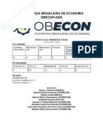 Prova Da Primeira Fase Com Gabarito - OBECON-2020