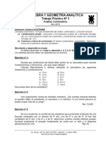 Trabajo Practico N°3 Álgebra y Geometría Analítica UTN FRLP