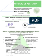 Certificado Asistencia COVID'19 Recepción JAIME GIRONA DURÁN PDF