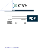 Music Camp Registration Form