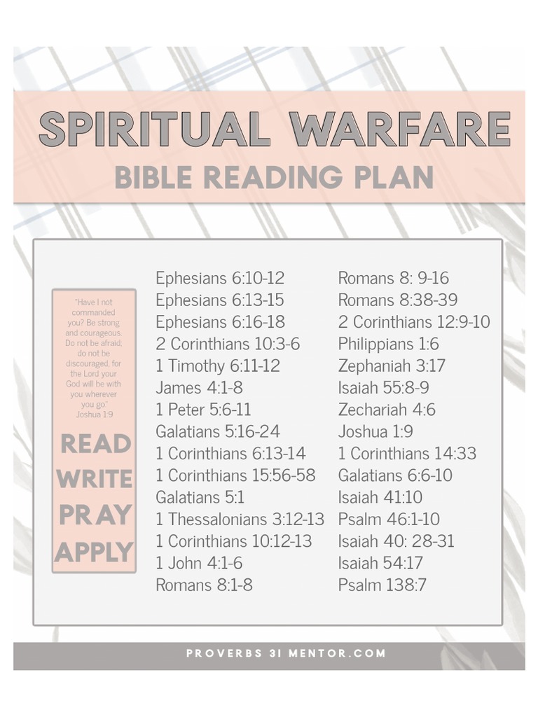 Spiritual Warfare Bible Reading Plan | PDF