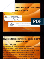 NECESIDADES EDUCATIVAS ESPECIALES Marco Legal