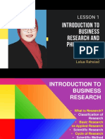 Introduction To Business Research & Philosophy of Science by Lalua Rahsiad