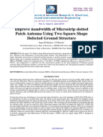 Improve Bandwidth of Microstrip Slotted Patch Antenna Using Two Square Shape Defected Ground Structure