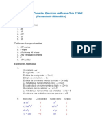 Respuestas Correctas Ejercicios de Prueba Guía EXANII PDF