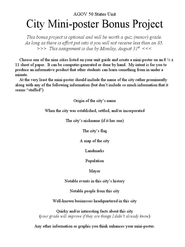 Unit City Bonus Project | PDF | Games & Activities