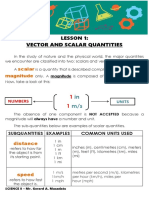 Scalar and Vector Quantities