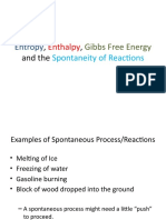 Entropy, Enthalpy, Gibbs Free Energy