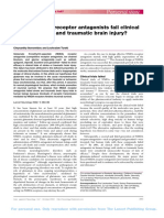 Why Did NMDA Receptor Antagonists Fail Clinical Trials For Stroke and Traumatic Brain Injury?