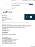 CAYSINE - Trademark Details: Statements