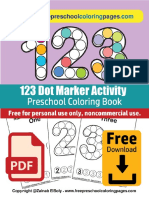 Count Apples Activity Numbers Dot Marker Free Preschool Coloring Book PDF File For Kids
