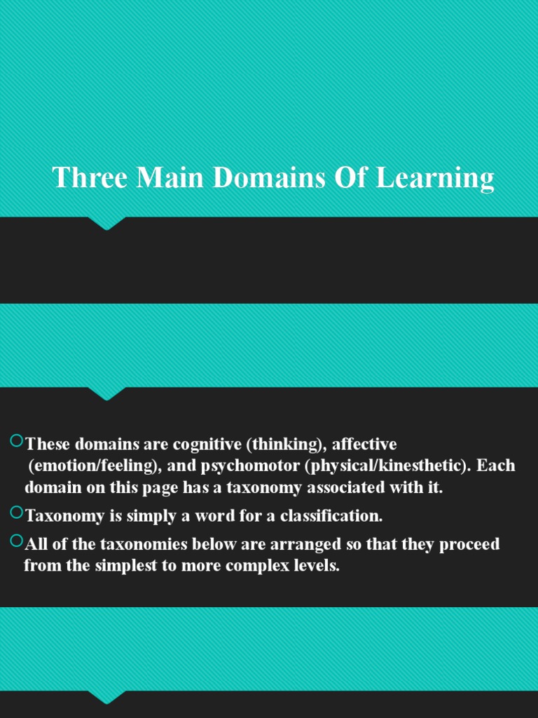 Domain of Learning | PDF