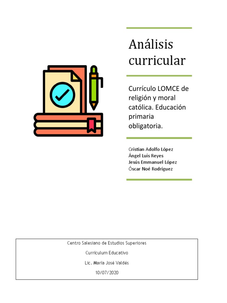 0710 Análisis Curricular | PDF | Plan de estudios | Evaluación