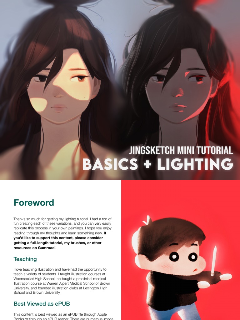 Jingsketch Mini Tutorial Basics + Lighting PDF Optics Vision