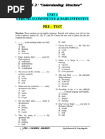 Unit-1 Gerund & To Infinitive & Bare Infinitive