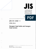 JIS B 1180-2004 Hexagon head bolts and hexagon head screws