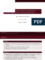 Análise de Sistemas Lineares de Primeira Ordem