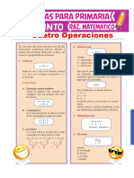 Cuatro Operaciones para Quinto de Primaria PDF