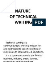 Nature of Technical Writing