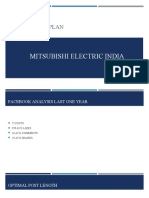 Social Media Plan: Mitsubishi Electric India
