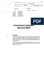 SQI To MOS Conversion Reference Table