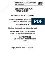 Financiamiento de La Educacion en Colombia y en Otros Paises - Trabajo Final - Johanna Ivette Suarez Carvajal