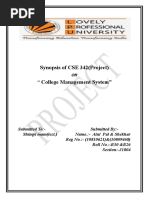 Download College Management System Synopsis by Atul Pal SN47167444 doc pdf