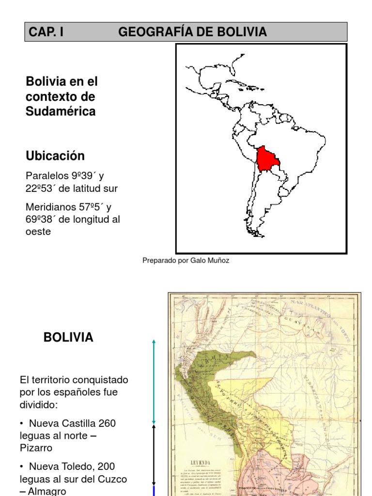 Cap. I Geografía de Bolivia PDF Bolivia Geografía