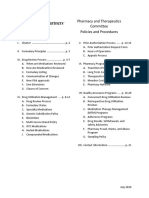 Pharmacy and Therapeutics Committee Policies and Procedures
