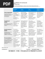 Rubrics in Folk Dance | PDF