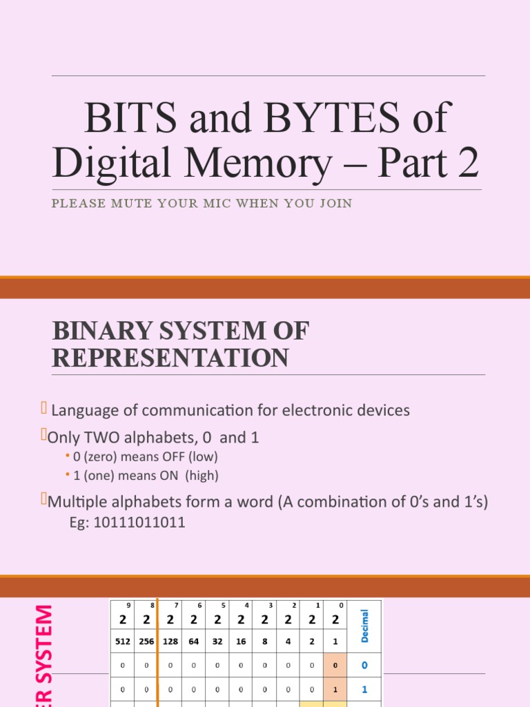 Bits and Bytes of Digital Memory - Part 2: Please Mute Your Mic When ...