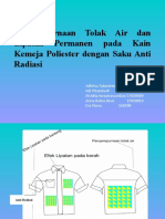 Laporan Penyempurnaan Tolak Air Dan Lipatan Permanen Pada Kain