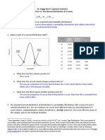 Dr. Peggy Kern's Capstone Statistics Practice #2: The Normal Distribution & Z Scores