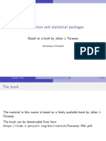 Introduction and Statistical Packages: Based On A Book by Julian J. Faraway