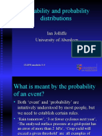 Probability and Probability Distributions: Ian Jolliffe University of Aberdeen