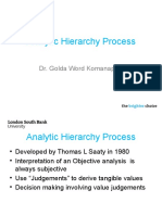 Analytic Hierarchy Process X