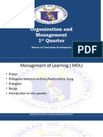 Organization and Management 1st Quarter