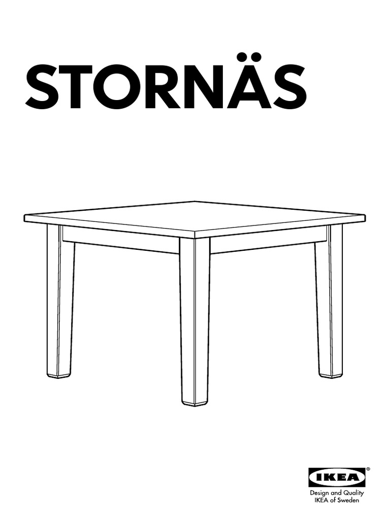 IKEA STORNAS (105x105x74) Dining Table PDF PDF