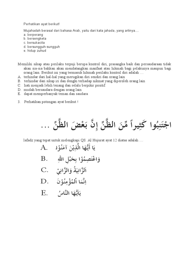 Perhatikan Ayat Berikut