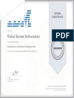 Vishal Sairam Sethuraman: Course Certificate