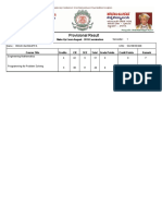 Provisional Result: Make Up Exam August - 2019 Examination