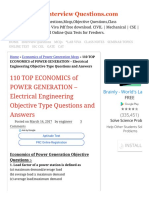 110 TOP ECONOMICS of POWER GENERATION Objective Questions Answers