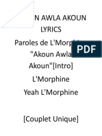 Akoun Awla Akoun Lyrics