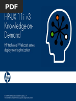 HP-UX 11i v3 Knowledge-on-Demand: HP Technical Webcast Series: Deployment Optimization